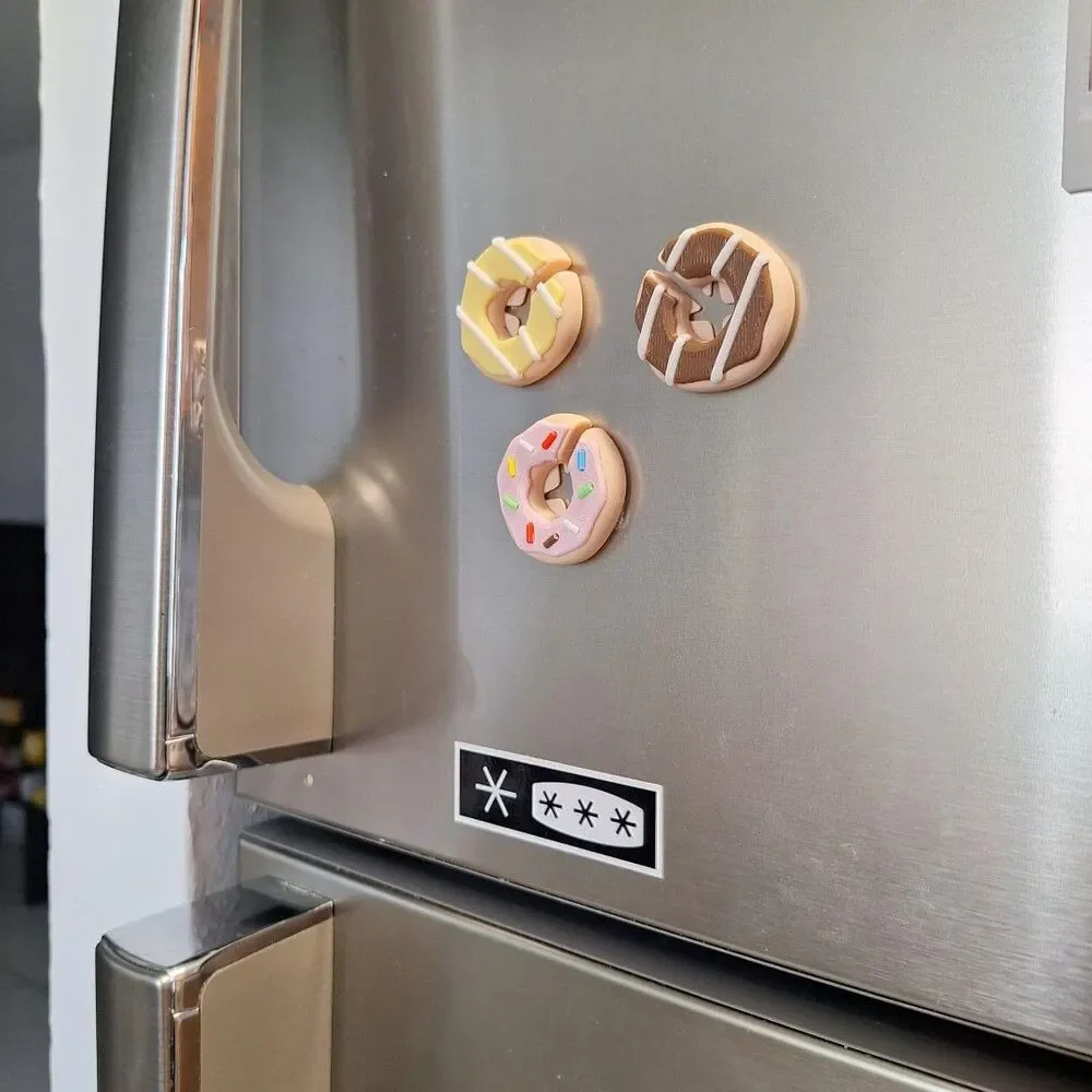 3D Printed Donut Bag Clips, Magnetic Food Sealers, Kitchen Accessories